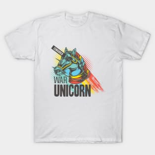 War Unicorn Zombie Horse Sarcasm Censored Art T-Shirt